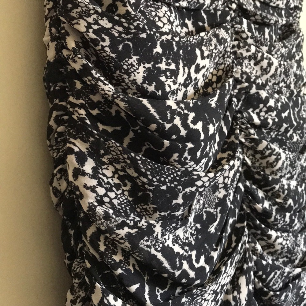 Animal Print Ruffled Cocktail Dress - Picture 4 of 7